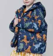 Pink Chicken Down Jacket PETE Outdoor T-Rex Dinosaur Sherpa Line Unisex SZ 4 NEW