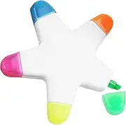 Homoyoyo Multicolored Fluorescent Highlighter Pens Portable Small Graffiti Marker for Precise Note Taking for Study and Office Use Star Design for Teens