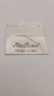 Size 6 Nylon Bead Pearl Jewelry Cord String New with Needle 10 Pieces White