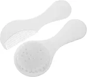 MERRYHAPY Newborn Hair Brush Comb Set Soft Bristles Cradle Cap Brush Gentle Scalp Massage Versatile Grooming Kit