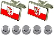 [Select Gifts] Shirt Dress Studs Opava City Czech Republic Flag Cufflinks