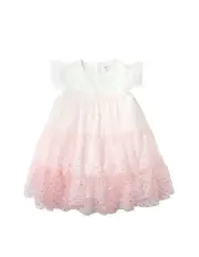 [Bebe by Minihaha] Festive Gradient Spot Dress 3-7 Yrs in Pink