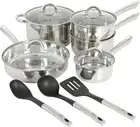 Oster Sangerfield 12 Piece Stainless Steel Cookware Set W/Kitchen Tools