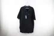 Deadstock Vintage 90s Ralph Lauren Mens 2XL The Mesh Shirt Collared Polo Black