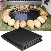 Black 0.13mm/5mil Pond Liner 4m x 6m 6m x 8m Lightweight Flexible (Easy to Install) HDPE Fish Pond Liner for Koi & Fish Pools Streams Fountains Water Feature(8x12m(26.2x39.3ft))