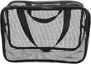 Hoement Mesh Shower Pouch Portable Travel Bag Multi Purpose Hanging Bathroom Organizer for Gym Camping and Travel Comfortable Water Flow Design for Women and Men