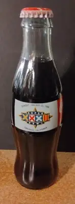 Vintage Super Bowl XXXIII 1998 Commemorative Coke Bottle - 8 oz Coca-Cola