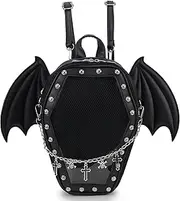 [ENJOININ] Gothic Coffin Shape Purses and Handbags for Women Halloween Shoulder Bag Ita Purse Backpack…