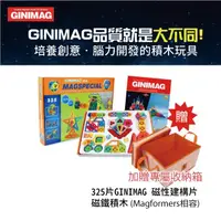 在飛比找momo購物網優惠-【GINIMAG】325片 親子同樂 磁性建構片 贈收納箱(