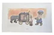 Circus Pocus - Paulette Monahan 1987 Teddy Bear & Toys Print 24” L x 14” H