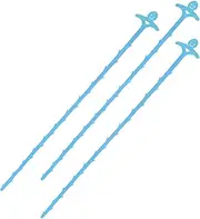 Drain Snake Hair Drain Clog Remover Cleaning, Sink Drain Cleaner Sticks Hair Catcher Tool, Drain Hair Remover for Kitchen Sink Snake Bathroom Toilet Clogged Drains Pipe Sewers (3Pcs Blue)