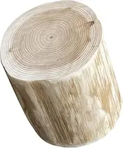 Kisangel Elegant Tree Stump Stool Small Wooden Bench for Home Decor for Bedroom or Living Room