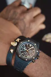 SALE! Koosh Brand Timepiece Collection's Iberian Black Chrono w/Stainless Bezel