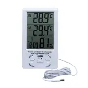 Digital Lcd Humidity & Thermometer + Extra Sensor Cable