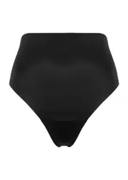 Spanx Shaping High-waist Stretch-satin Thong - Black - L L