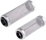 2PCS 12mm+16mm Aquarium Fish Shrimp Mesh Net Filter Guard, Fish Tank Intake Strainer Pre-filter Cover Stainless Steel