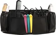 Hairdressing Apron, Salon Aprons for Hairdressers | Hair Cutting Tool Apron, Hairdressing Scissors Bag | Waist Bag for Storing Hair Cutting Scissors with 5 Pockets, Professional Storage of, black,