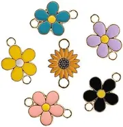 [Synpinya] 60pcs Enamel Paint Metal Charms, Charms for Jewellery Making, Necklace Charms, Pendants DIY Arts, Charms for Bracelets, Earrings, Necklace Pendant for DIY Jewelry Making