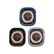 3 Pcs Bi-Color Silicone Protective Case Set for Apple Watch S8 Ultra-D