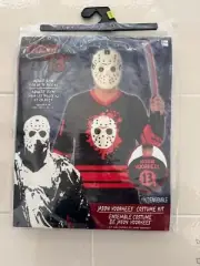 Friday The 13th Jason Voorhees Hockey Shirt and Mask Costume Kit Adult S/M
