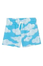 Nordstrom Cristina Martinez Kids' Sweat Shorts in Blue Norse Fluff Clouds Size 3