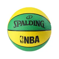 在飛比找Yahoo奇摩購物中心優惠-SPALDING NBA No.1迷你小球 黃/綠 1號籃球