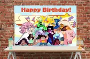 3x6 Steven Universe vinyl Birthday Banner