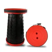 Upgraded Portable Telescoping Stool, Folding Stool Lightweight & Sturdy Red
