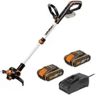 WORX Powershare 20V Cordless Electric 2in1 Lawn Edger Line Trimmer 2 x Batteries