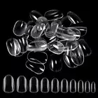 Clear Nail Tips Gel Nail Kit Soft 500 Pcs, Pre-Shaped Short Oval Press on Nail T