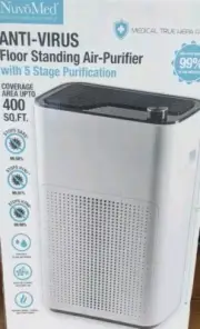 NUVOMED ANTI-VIRUS FLOOR STANDING AIR-PURIFIER WITH 5 STAGE PURFICATION New MR