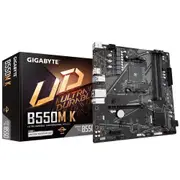 Gigabyte B550MK AMD AM4 M-ATX Motherboard 4x DDR4~128GB,1x PCIe x16, 1 x PCIe x1, 2x M.2, 4x SATA , 4x USB 3.2, 4x USB 2.0 B550M K