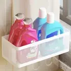 Magnetic basket organizer for washing machine laundry room, fridge storage shelf
