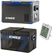 Kings 60L Camping Fridge + 60L Camping Fridge Cover +Wireless Fridge Thermometer