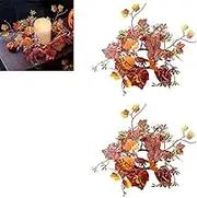 Halloween Harvest Festival Thanksgiving Wreaths Fall Pumpkins Maple Leaf Decorations Decorations and Create Party