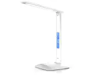 LED Desk Lamp with Wireless Charger USB Charging Port Adjustable Foldable ​Table Lamp -White