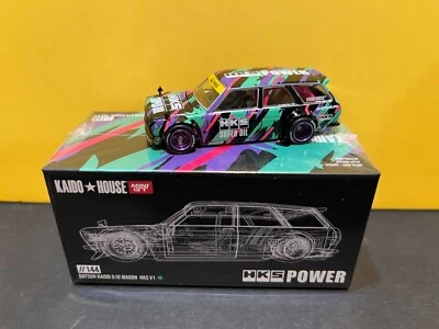 1/64 KAIDO HOUSE MINI GT #144 DATSUN 510 510 WAGON HKS POWER SEALED