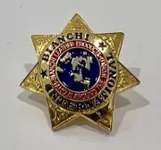 BIANCHI INTERNATIONAL Leather GUN HOLSTERS Lapel Pin STAR BADGE New Condition!