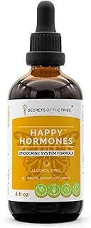 Happy Hormones Alcohol-Free Extract, Tincture, Glycerite Ashwagandha, Astragalus, Licorice, Stinging Nettle, Rhodiola, Eleuthero Siberian Ginseng. Endocrine System Formula (4 fl oz)