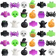36 Pcs Halloween Mochi Squishy Toys,Mini Cute Squeeze Toy Stress Reliever Anxiet