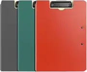 Filing Envelopes 3 Pcs Multicolored Foldable Cover Clipboard Folder Sturdy Double Clip Folder Contract File Organizer Binder Plastic Folders