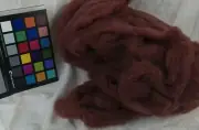 Romney wool roving deep burgandy redbrown spin weave felting fiber arts