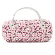 Kids Glasses Case Hard Shell Girls Eyeglass Case with Handle Various Rainbow