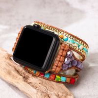 在飛比找蝦皮商城精選優惠-學良3C-適用於apple watch的錶帶波西米亞風格天然