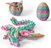 Lyxaof 3D Printed Dragon Egg Crystal Fidget Toys for Adult - Articulated Posable Surprise Dragon Gifts for Home Office Desk Decor