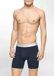 Calvin Klein Mens Navy Liquid Stretch Micro Boxer Brief Sz L L1119