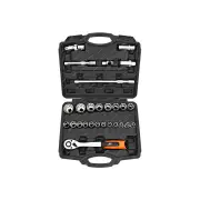 27 Pcs of PK Tool Socket Set - 1/2" Drive 72T 6 Point Metric 8 to 32mm Sockets