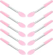 SAFIGLE 10pcs Lip Brush Eyeshadow Applicator Pink Eyeshadow Makeup Brush Cosmetics Brush Silica Gel