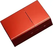 [ARKCHIU] Cigarette Case Metal, Cigarette Case with Magnetic Switch Flip Closure, 20 Capacity Red,One Size