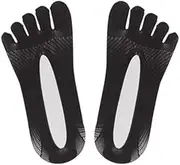 [Sctorikykt] 1/3/6Pairs Cut Crew Ankle Five Finger Toe Socks Invisible Women No Show, Women's No Show Socks in Nude and Black, One Size Fits All